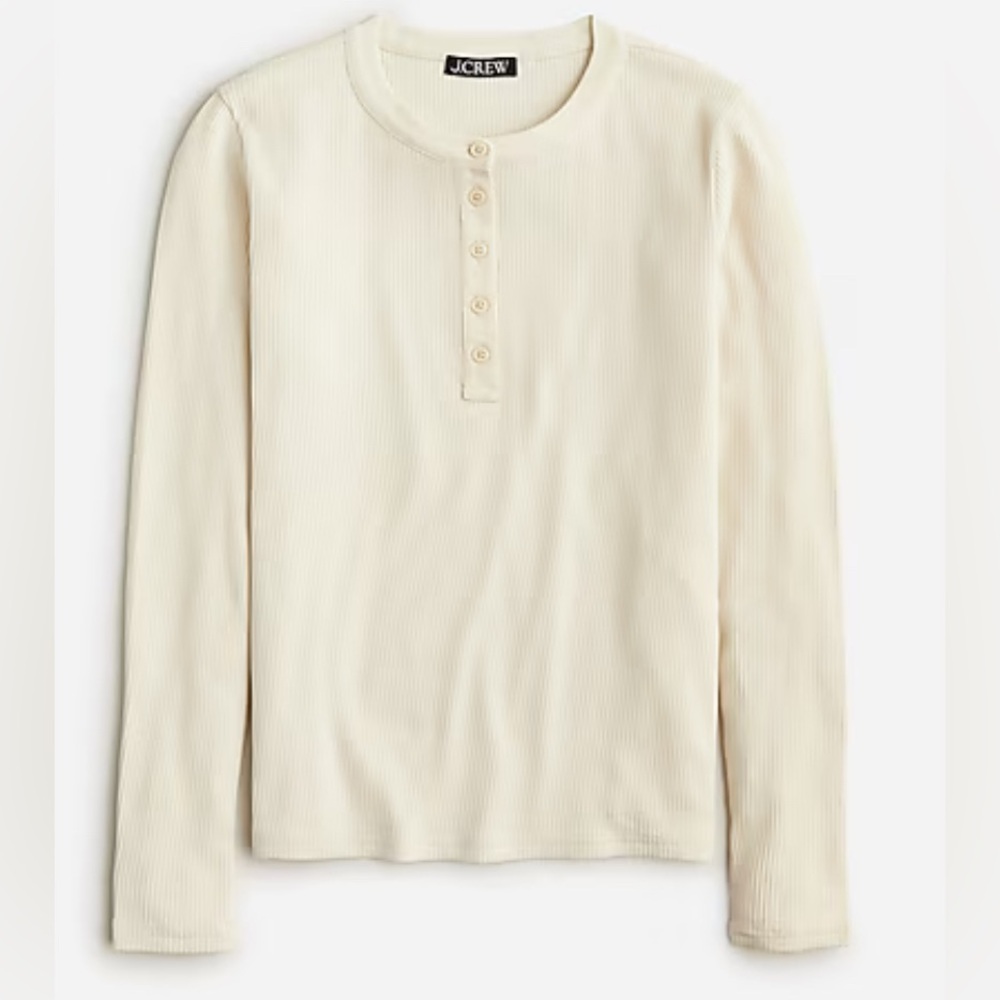 J. Crew Ivory Henley Shirt